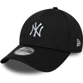 Καπέλα καμπύλη μαύρο προσαρμοσμένο 39THIRTY Stretch Mesh από New York Yankees MLB από New Era