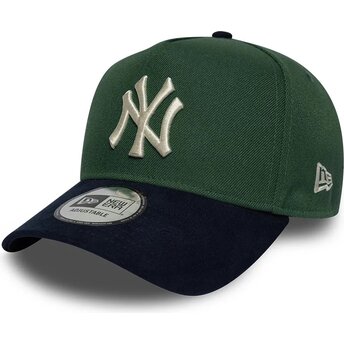 Καπέλα καμπύλη πράσινο snapback 9FORTY E Frame Suede Visor από New York Yankees MLB από New Era