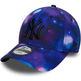 Καπέλα καμπύλη πολύχρωμο snapback για παιδιά 9FORTY All Over Print Space από New York Yankees MLB από New Era