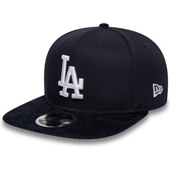 Καπέλα επίπεδη ναυτικό μπλε snapback 9FIFTY Cord Visor από Los Angeles Dodgers MLB από New Era