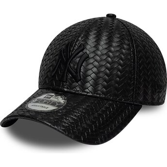 Καπέλα καμπύλη μαύρο snapback 9FORTY PU Weave από New York Yankees MLB από New Era