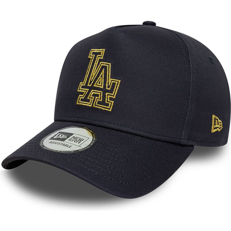 snapback-9forty-dorado-e-frame-metallic-outline-los-angeles-dodgers-mlb-new-era