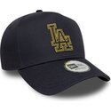 snapback-9forty-dorado-e-frame-metallic-outline-los-angeles-dodgers-mlb-new-era