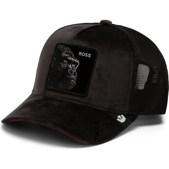 Καπέλα καμπύλη μαύρο snapback Velour Boss The Farm Goorin Bros.