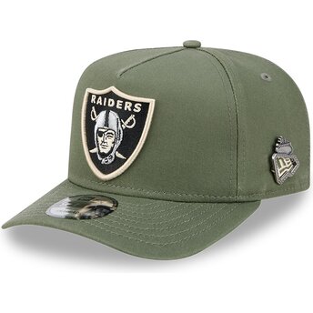 Καπέλα καμπύλη πράσινο snapback 9FIFTY A Frame Precurved Side Pin από Las Vegas Raiders NFL από New Era
