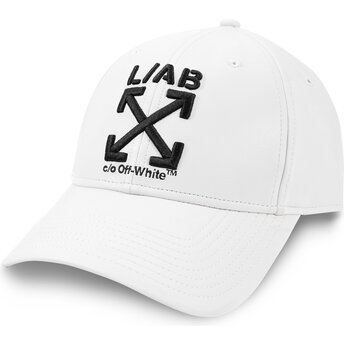 Καπέλα καμπύλη λευκό ρυθμιζόμενη ταινία Clamp Arrows PU Leather από L/AB c/o Off-White™