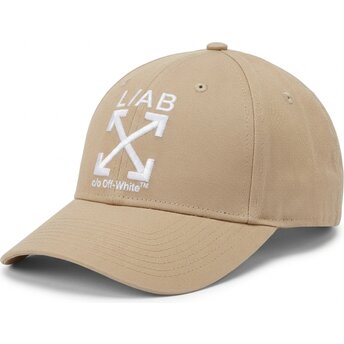 Καπέλα καμπύλη μπεζ ρυθμιζόμενη ταινία Clamp Arrows Twill από L/AB c/o Off-White™