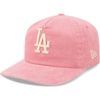 Καπέλα καμπύλη ροζ ρυθμιζόμενη ταινία 19TWENTY Precurved Corduroy Pastel από Los Angeles Dodgers MLB από New Era