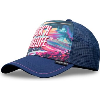 Καπέλα καμπύλη μπλε snapback N°243 Ride Or Die από Rock’nFreeLife