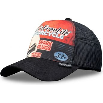 Καπέλα καμπύλη μαύρο snapback N°240 Spark Plugs από Rock’nFreeLife