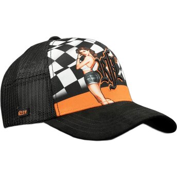 Καπέλα καμπύλη μαύρο snapback N°219 Vintage Racing από Rock’nFreeLife