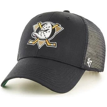Καπέλο Φορτηγατζή Μαύρο NHL Anaheim Ducks με Μεγάλο Λογότυπο στο Μπροστινό Μέρος της Μάρκας 47