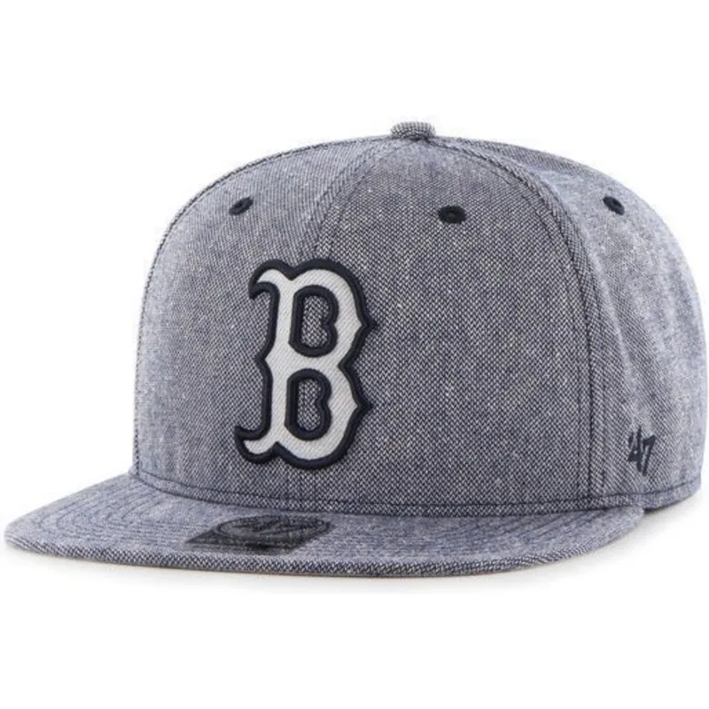 plana-snapback-tejido-vaquero-boston-red-sox-mlb-47-brand