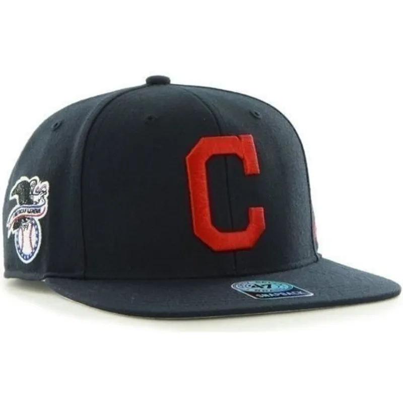 plana-snapback-lisa-lateral-cleveland-indians-mlb-47-brand