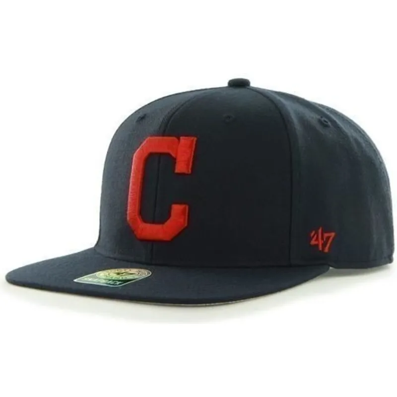 plana-snapback-lisa-lateral-cleveland-indians-mlb-47-brand