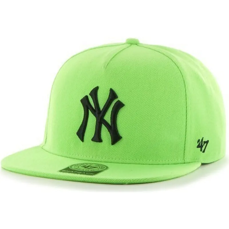 plana-snapback-negro-lisa-new-york-yankees-mlb-47-brand