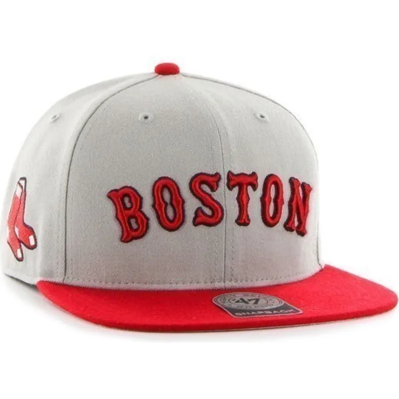 plana-snapback-lateral-boston-red-sox-mlb-47-brand