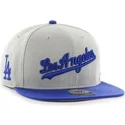 47-brand-flat-brim-side-logo-mlb-los-angeles-dodgers-grey-snapback-cap