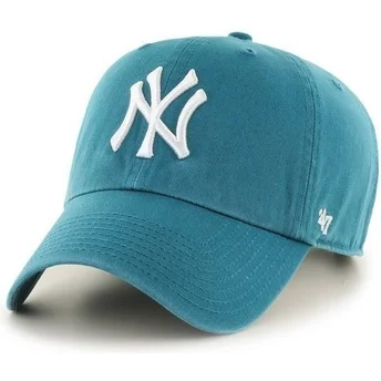Καπέλο με καμπύλη πράσινο-μπλε των New York Yankees MLB Clean Up της 47 Brand