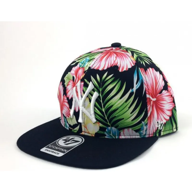 plana-snapback-estampado-de-flores-new-york-yankees-mlb-47-brand plana-snapback-estampado-de-flores-new-york-yankees-mlb-47-brand